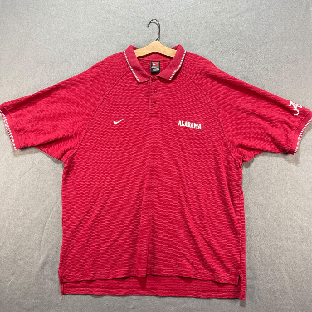 Alabama Nike Polo Red 2XL XXL Embroidered Logo Short Sleeve Sleeve Logo NCAA